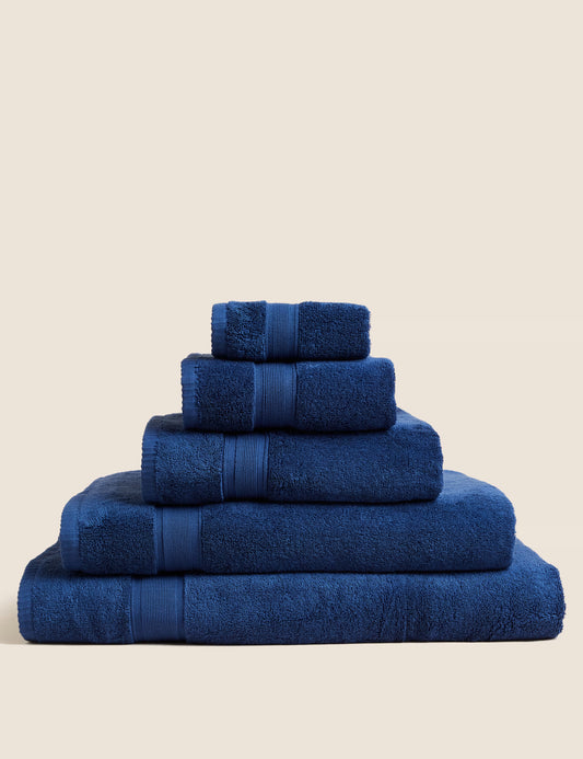 Blue Silver-Infused Luxury Gym Towel - Egyptian Cotton