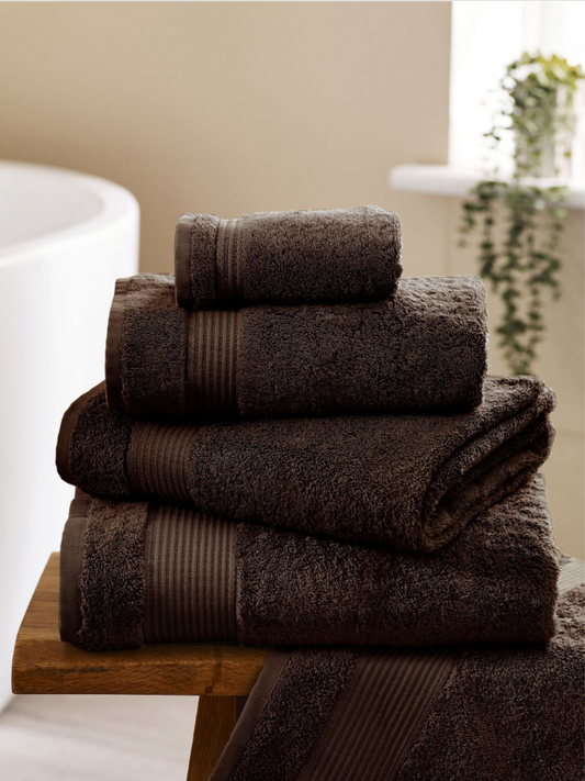 Silver-Infused Brown Luxury Bath Towel - Egyptian Cotton