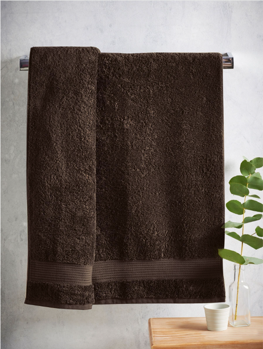 Silver-Infused Brown Luxury Bath Towel - Egyptian Cotton