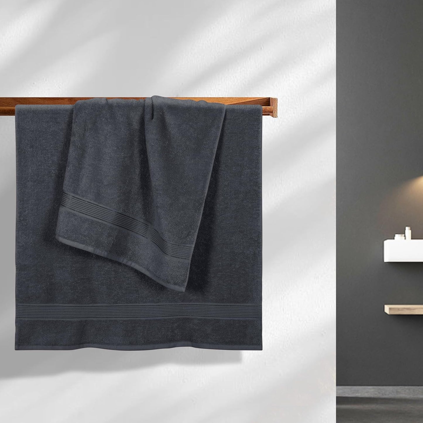 Grey Silver-Infused Luxury Bath Towel