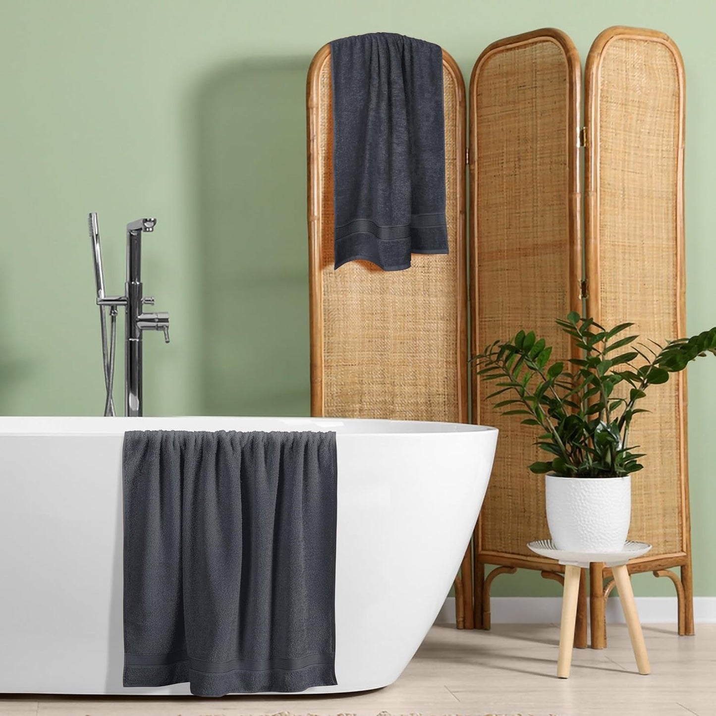 Grey Silver-Infused Luxury Bath Towel