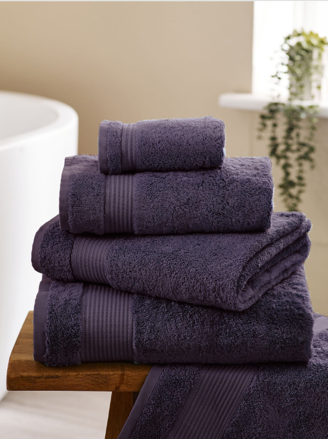 Silver-Infused Purple Luxury Gym Towel - Egyptian Cotton