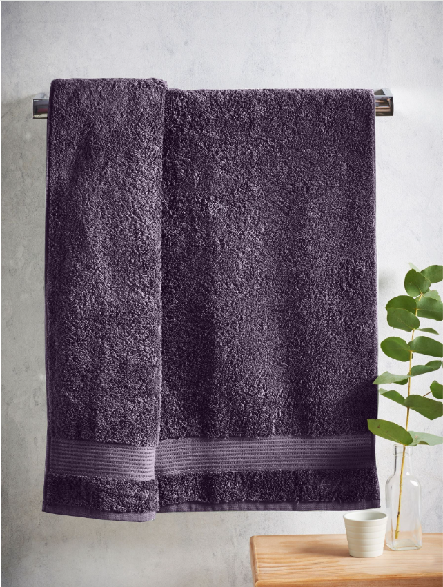 Silver-Infused Purple Luxury Gym Towel - Egyptian Cotton