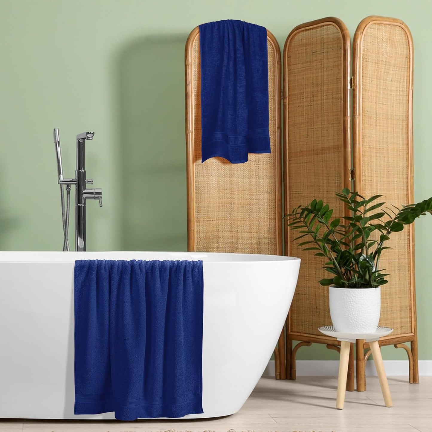 Blue Silver-Infused Luxury Gym Towel