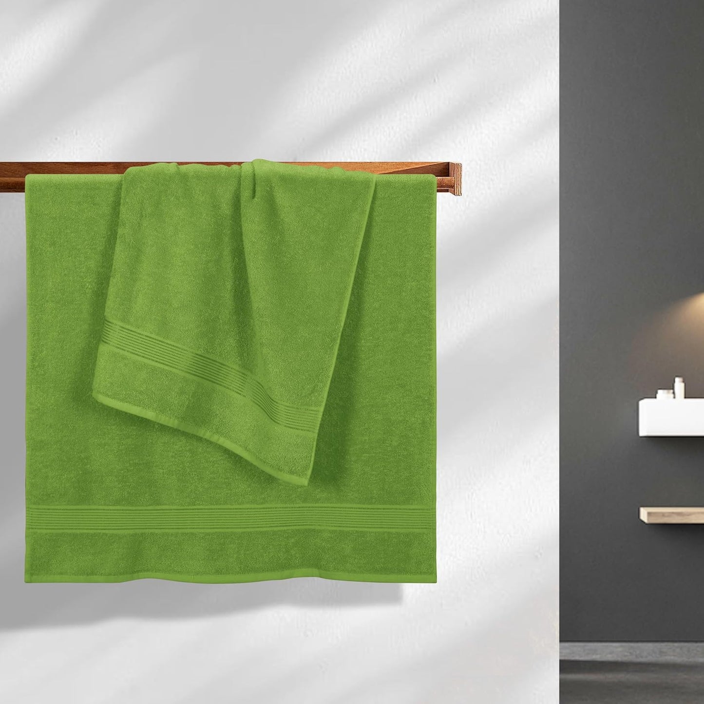 Green Silver-Infused Luxury Gym Towel