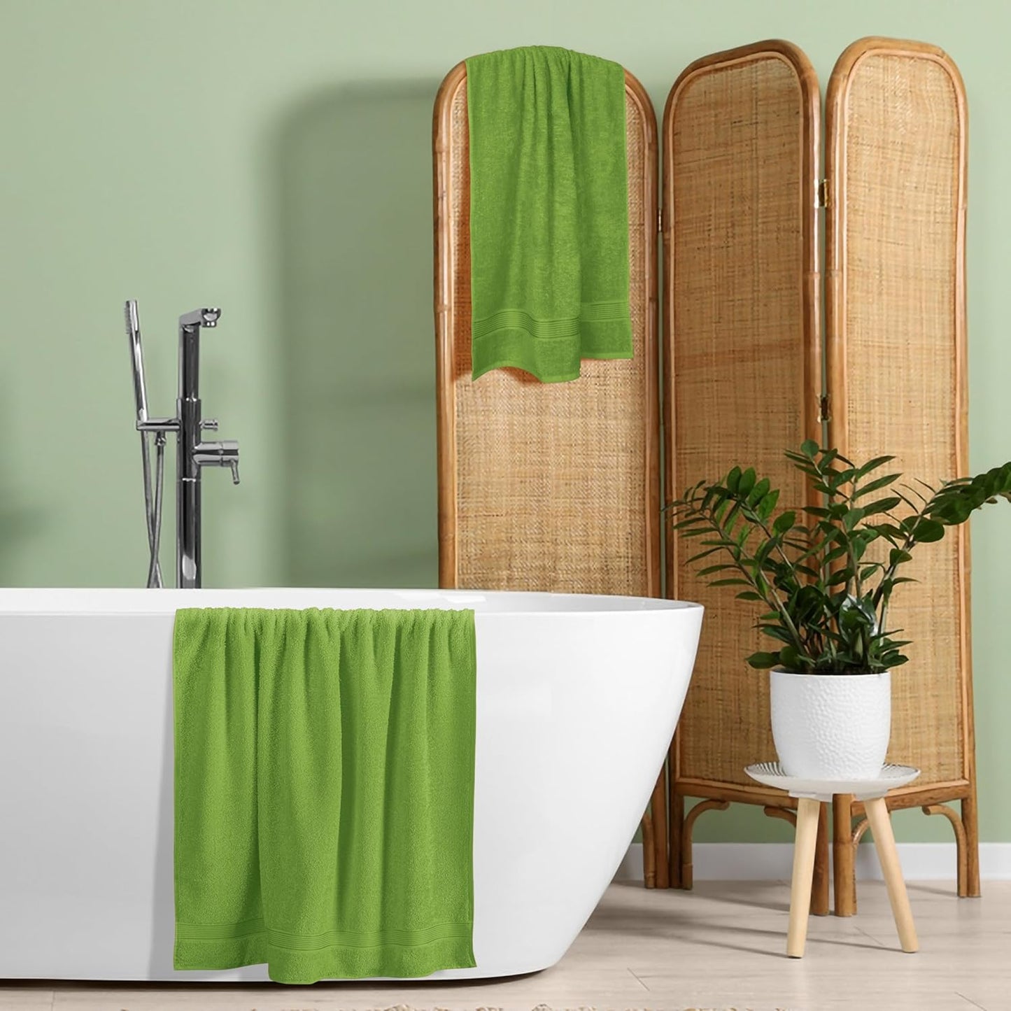Green Silver-Infused Luxury Gym Towel