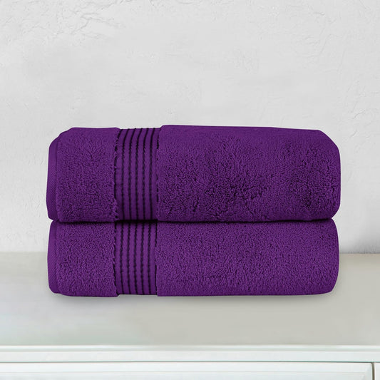 Purple Silver-Infused Luxury Bath Towel