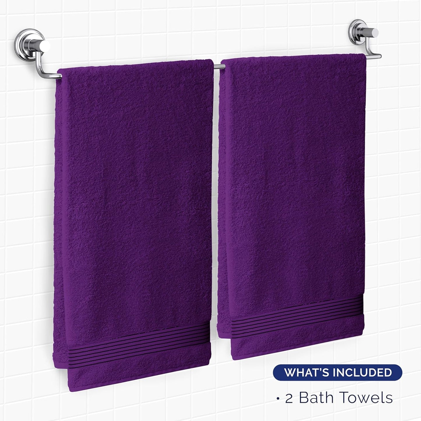 Purple Silver-Infused Luxury Gym Towel