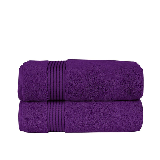 Purple Silver-Infused Luxury Bath Towel